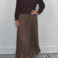 Women's Solid Color Long Sleeve Jumper & Pleated Bottom Dress