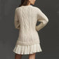 💗LAST DAY -56% OFF💗Women's Cable-Knit Mini Sweater Dress