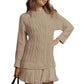 💗LAST DAY -56% OFF💗Women's Cable-Knit Mini Sweater Dress
