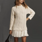 💗LAST DAY -56% OFF💗Women's Cable-Knit Mini Sweater Dress